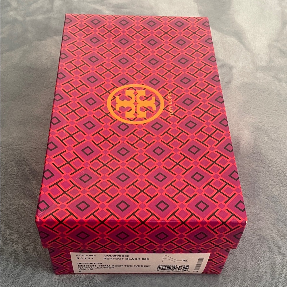 Tory Burch Red and Black Geometric Box